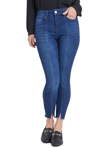Royalty For Me Womens Women's High Rise Skinny Jean with Front Seam and Slit Detail Lifestyle Collection