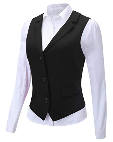 Kegiani Women Waistcoat Vest Gilet V-Neck Business Career Ladies Tops Office Formal Work