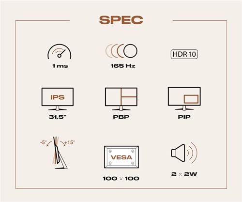 Monitor Gamer 31.5" IPS 2K WQHD (2560x1140) 165hz 1ms | HDR | Inclinazione regolabile Altoparlanti integrati | Flicker-Free G-Sync/FreeSync | Garanzia 2 anni | JN-IPS3150WQHDR165 - Monitor - Immagine 5