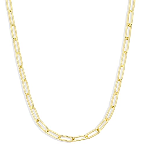 Amazon Essentials 14K Gold Plated Necklace Paperclip Chain 24" - image 1