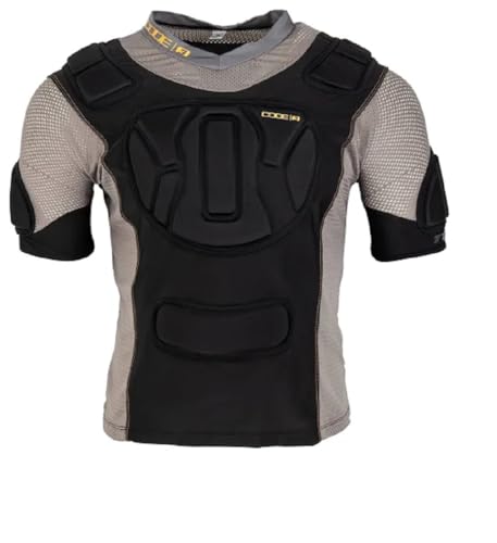 TOUR Unisex Code 3 Upper Body Padded Jr Hockey Protector, Junior, Black, L