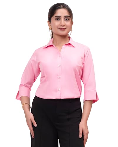 Image of ESTA Women 3 /4 Sleeve Stylish Western Official Formal Shirts Regular fit Shirts for Women