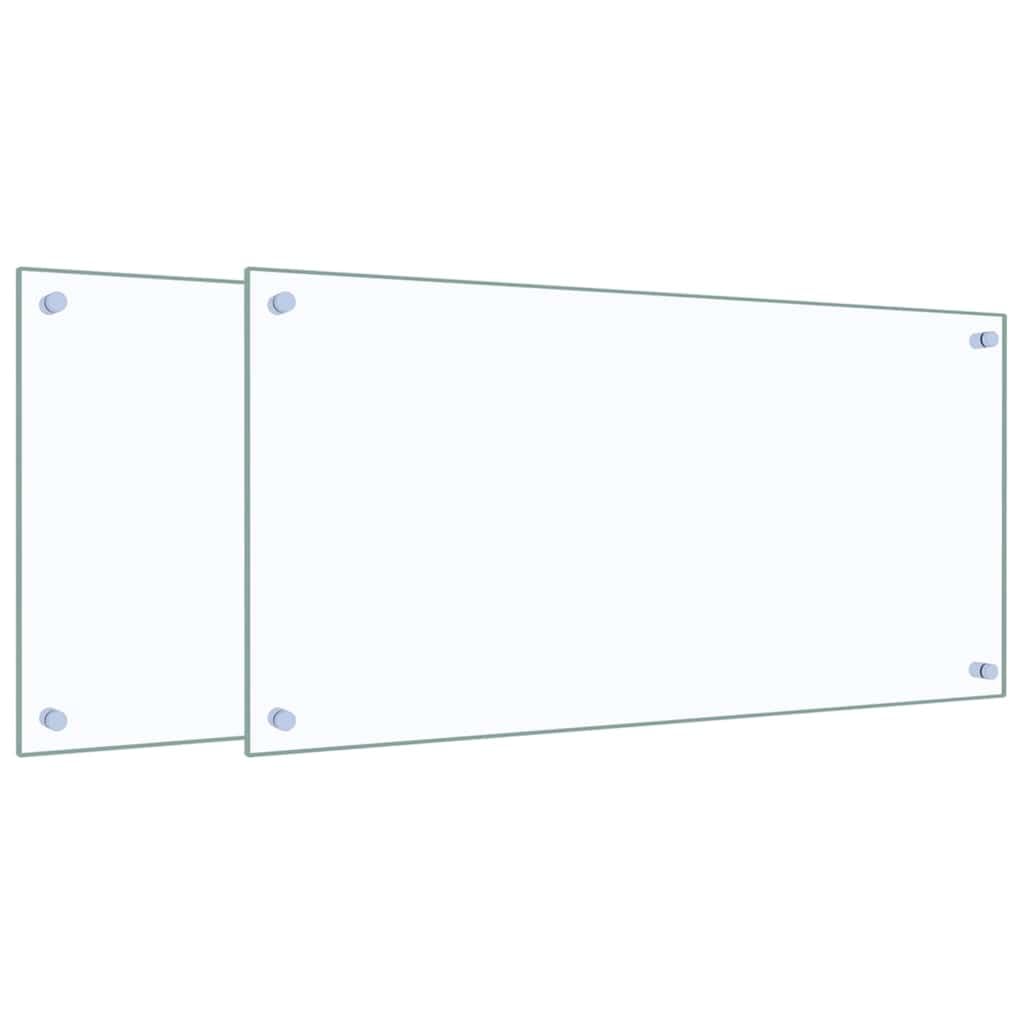 Generisch Küchenrückwände 2 STK. Transparent 80x40 cm Hartglas,Heim & Garten,Küche & Esszimmer,Küchenhelfer & -utensilien-3315792