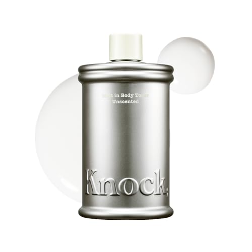 Knock Melt In Body Toner Unscented Milky Body Moisturizer Lightweight Soft and Plump Hydrated Skin Double Ceramide Moisturization Barrier Friendly Formula 10.14 fl oz