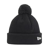 [ニューエラ] キッズ ポンポン付きニット帽 無地 ブラック FREE KIDS POM PON KNIT RIB BLK 253