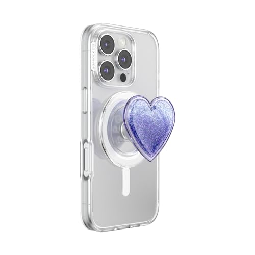 PopSockets Phone Grip for MagSafe Magnetic Holder Phone Stand Squishy - Squishy Tidepool Heart Lavendar