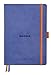 Rhodia 117748C taccuino morbido Rhodiarama Goalbook, A5 (14,8x21 cm), 240 pag numerate, dots, carta avorio Clairefontaine 90 g/m², 2 nastri, chiusura con elastico,copertina in similpelle blu zaffiro