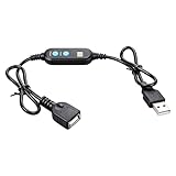 USB Countdown Timer Cable, 1-24H Cycle Restart Switch Power Cord, 60cm/23.62inch, 5V2A, Digital Display & Plug and Play for Home Office