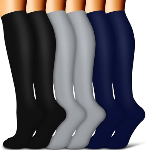 Image of COOLOVER Copper Compression Socks for Women and Men(6 Pairs)-Best Support for Running, Athletic, Travel