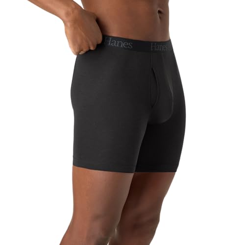 Image of Hanes Men's Total Support Pouch Men's Boxer Brief Underwear, Anti-chafing, Moisture-wicking Odor Control, 3-pack