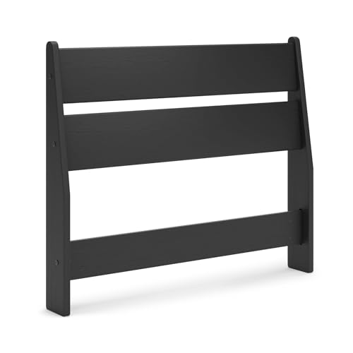 Signature Design by Ashley Socalle Modern Panel Headboard, Twin, Black