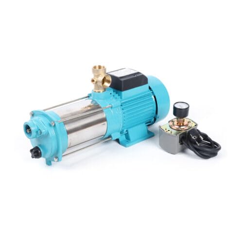 Pompa centrifuga per acqua domestica, pressostato da giardino, pompa centrifuga da giardino, autoadescante, durevole, grazie alle pompe per fontane profonde, 1300 W, 9,8 bar, 4000 l/h (pressostato