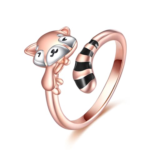 Bague animal en argent 925, bijou ajustable d'exception