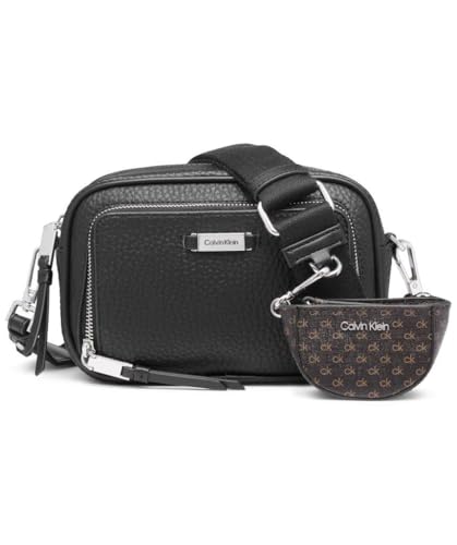 Calvin Klein Zulle Organizational Camera Bag Crossbody Black/Silver One Size