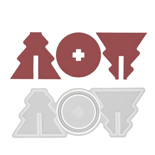 Stampo in Silicone Riutilizzabile Per Uso Alimentare Per Portacandele Per Albero Natale Stampo Per Decorazioni Festive Isolato Composizione Per Alimenti Decorazione Celebrazione Creazione