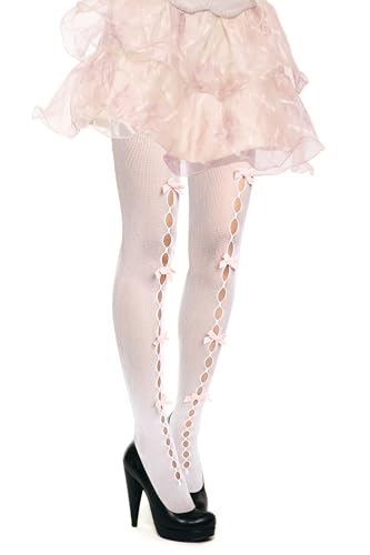 Image of Benefeet Sox Fishnet Stockings or Women High Waist White Fishnet Tights Party Pantyhose Cosplay Costume Tights