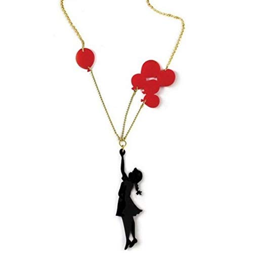 KUHRLRX Collier Long pour Fille avec Pendentif en Forme de Ballon Multicolore Cover