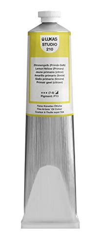 Peinture à l'huile Lukas Studio 200 ml à haute pigmentation jaune citron