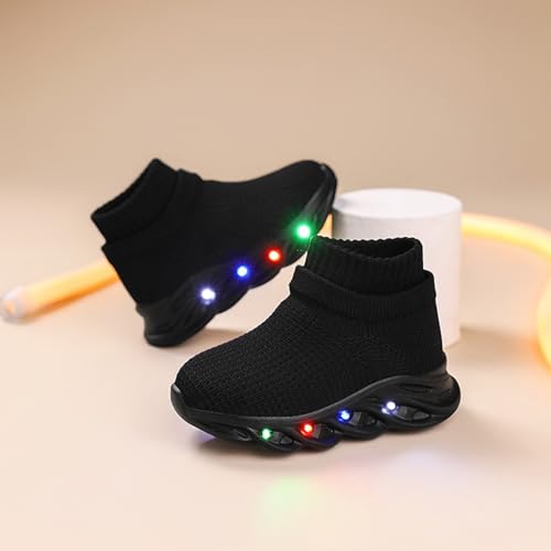 Toddler Light Up Shoes Little Kids Led Sneaker Breathable First Walking Athletic Casual Mesh Boys Girls Shoe3