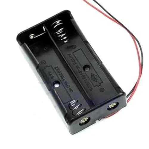 Generic 18650 Battery Case Holder for 2 Cells Secure and Durable Storage for Li-ion Batteries, Compact Design for Easy Use and Storage- Black