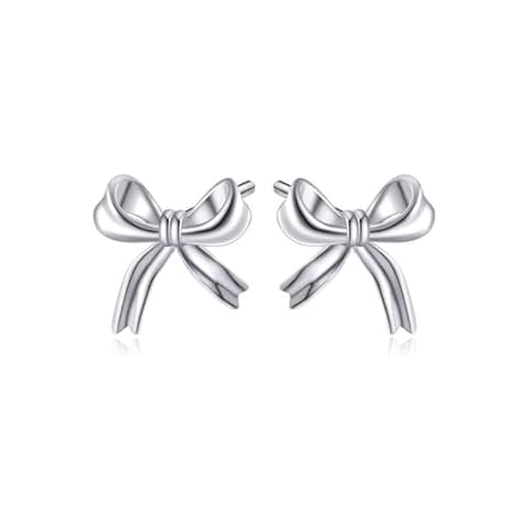 Reffeer 925 Sterling Silver Bow Stud Earrings Cover