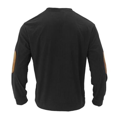 Winter Corduroy Shirts Men 2024 Casual Henry Stand Collar Quarter Button Up Vintage Long Sleeve Mock N2