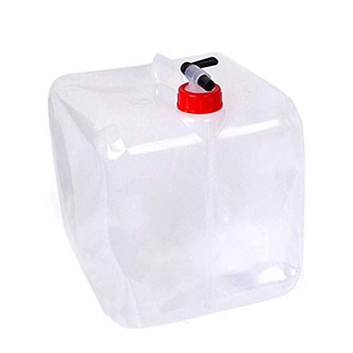 cjixnji Cubo de Agua Plegable, 20L de Agua Plegable al Aire Libre del Cubo, Adecuado para Acampar Deportivo, Senderismo, Coche, Barbacoa, Picnic, Emergencia de Supervivencia