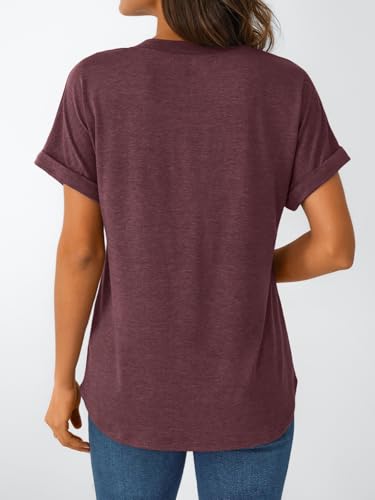 AUTOMET Women's Short Sleeve Shirts Henley Dressy Casual Summer Tops 2025 Trendy Blouses Cute T-Shirts Outfits Clothes4