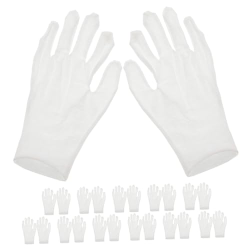 PartyKindom 12Pairs Cotton Moisturizing Gloves for Dry Hands Breathable White Cotton Work Gloves Comfortable Overnight Hand Care Gloves for Men and Women for Crafting and Daily Use