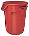BRUTE 32 Gallon Round Containers [Set of 6] Color: Red