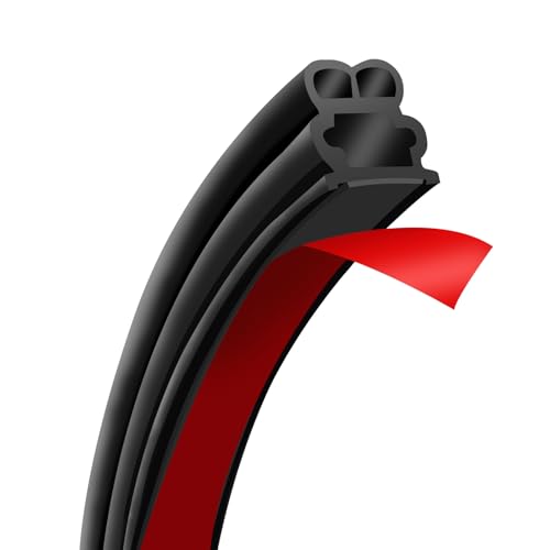 Image of 52.5Ft Car Door Seal Strip Car Weather Stripping Double Layer Shape Self Adhesive Rubber Auto Door Soundproofing Weatherstrip for Car Door,Truck, SUV