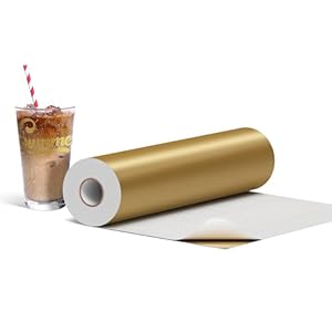 IROHTV Goldfarbenes Selbstklebendes Vinyl 30,5 cm x 4,5 m