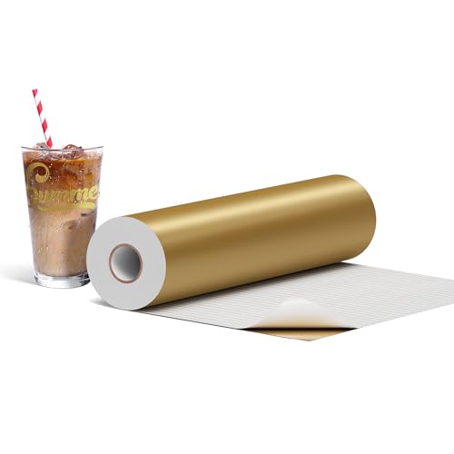 IROHTV Goldfarbenes Selbstklebendes Vinyl 30,5 cm x 4,5 m