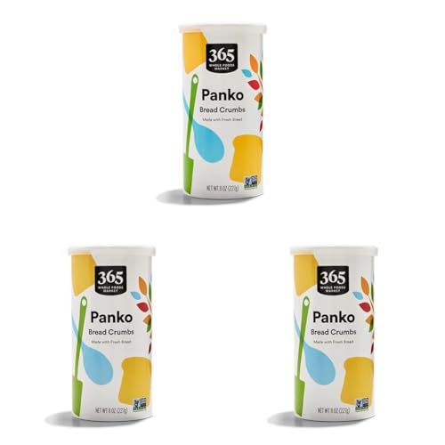 365 by Whole Foods Market, Panko Bread Crumbs, 8 Ounce (Pack of 3)