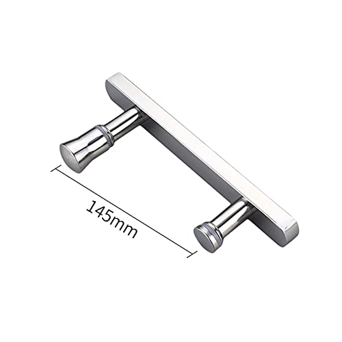 Poignées en verre push-pull 145mm acier inoxydable poli robuste