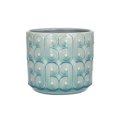 Coprivaso In Ceramica Gres Gisela Graham 36612 – Piccolo, Bianco Smaltato Con Faccina