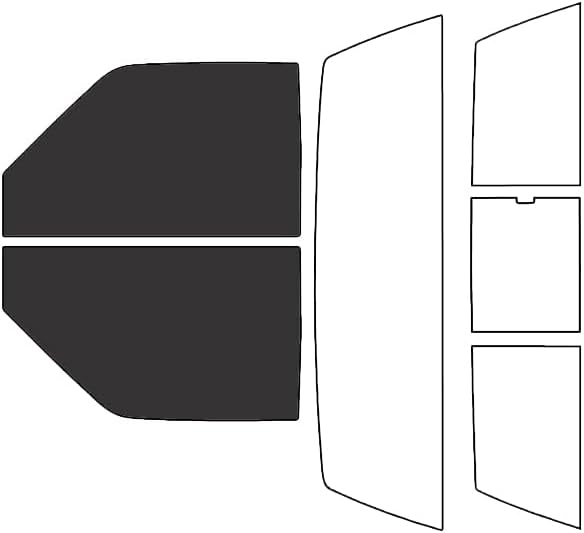 Rvinyl Window Tint Kit Compatible with Chevrolet S-10 1982-1993 - Black 20% - Single Ply No Bubble Film - Do it Yourself Vehicle Front Precut Kit