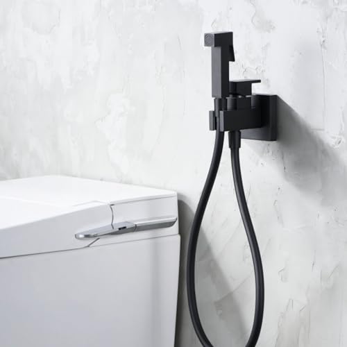 Miniatura 7 de Imex - Grifo Bidet Para Wc Empotrado Negro Ducha Para Water Con Agua Fria Y Caliente Ducha Higiénica Para Inodoro Con Rociador Bidet Griferia Sustituto De Bidet Serie Irlanda
