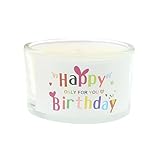 Joberio Velas en Tarro de Feliz cumpleaños | Vela perfumada en Tarro de cumpleaños de de Soja | Elegantes Vela en Tarro para Novia o Madre