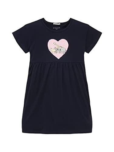 TOM TAILOR Mädchen 1036096 Kinder Kleid, 10668 - Sky Captain Blue, 104-110