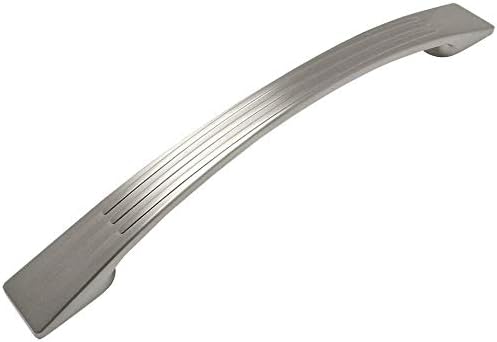 25 Pack - Cosmas 9604-160SN Satin Nickel Modern Cabinet Hardware Arch Handle Pull - 6-5/16" Inch (160mm) Hole Centers