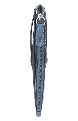 Image of Frye Women's Melissa Snap Card Wallet, Steel, One Size