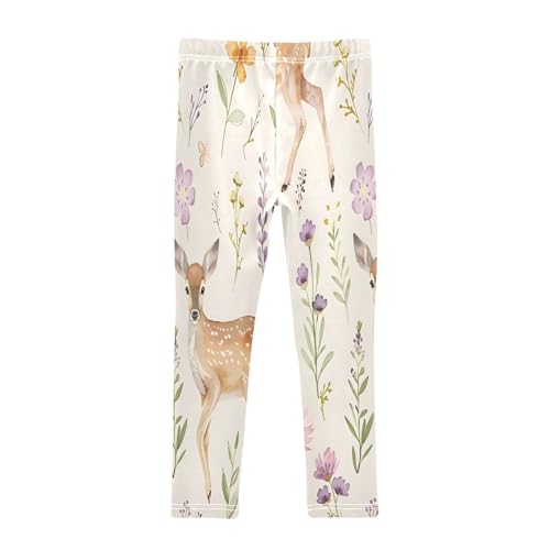 Bolaz Toddler Girls Leggings Printed Yoga Pants Leggings Deer Leaves for Kids2