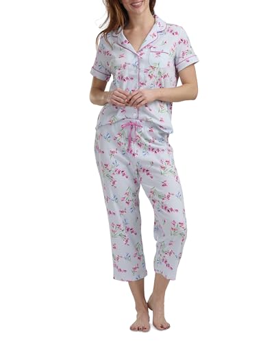Image of Karen Neuburger Women's Short Sleeve Girlfriend Capri Pajama Set