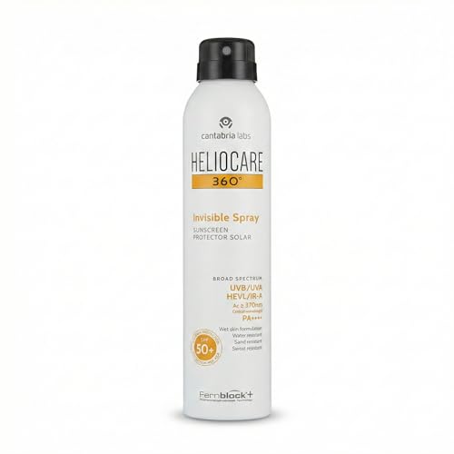Cantabria Labs - Heliocare 360º Invisible Spray SPF 50+ - 200ml - Fotoprotección Corporal - Acabado Invisible - Resistente al Agua y Arena - Hipoalergénico
