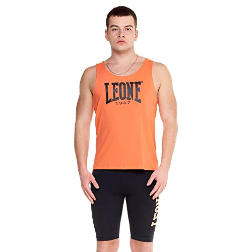 Leone - Canotta da Uomo Fight Fluo - Neon Coral (160N), L