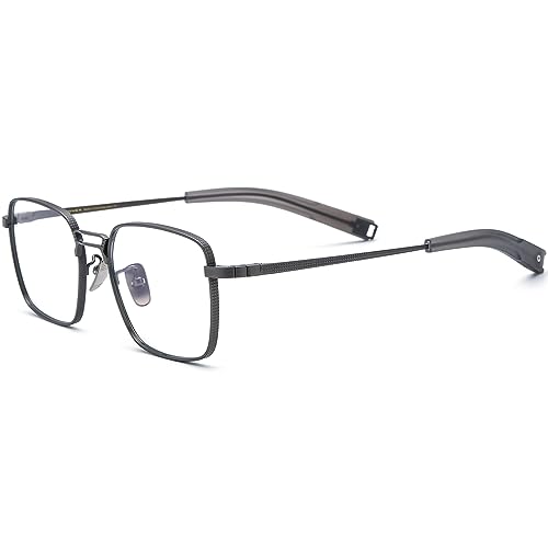 Image of FONEX Pure Titanium Glasses Frame Men Square Eyeglasses Optical Eyewear F8827