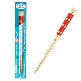 藤栄(FUJIEI) ほんとうにすべらないお箸 21cm ちどり柄 レッド | 食洗機可 こんにゃくも簡単につかめる 箸職人が作る塗り箸 木製 スタッドレス加工 特許取得 お箸トレーニング 日本製 HSR-107