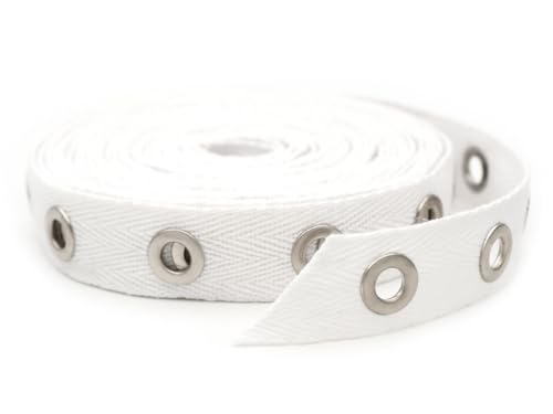 CRAFTMEMORE Cotton-Poly Eyelet Twill Tape 3/4