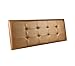 DHOME Cabecero de Polipiel cabeceros Dormitorio 8cm Matrimonio Cabezal tapizado Cama (115cm, Polipiel Dorado)
